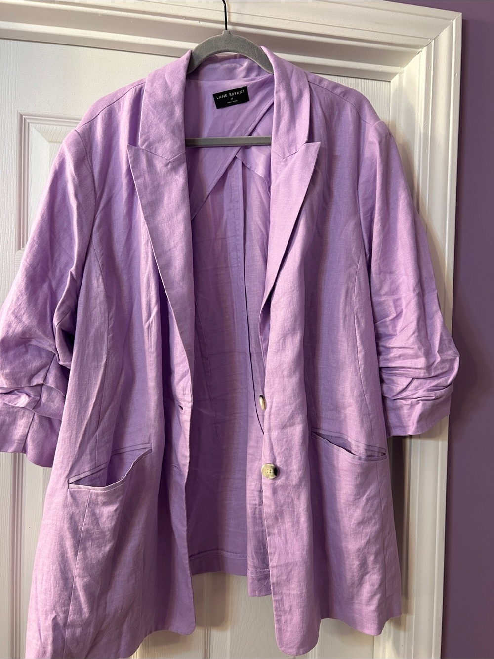 Lane Bryant Lavender Lightweight Blazer
